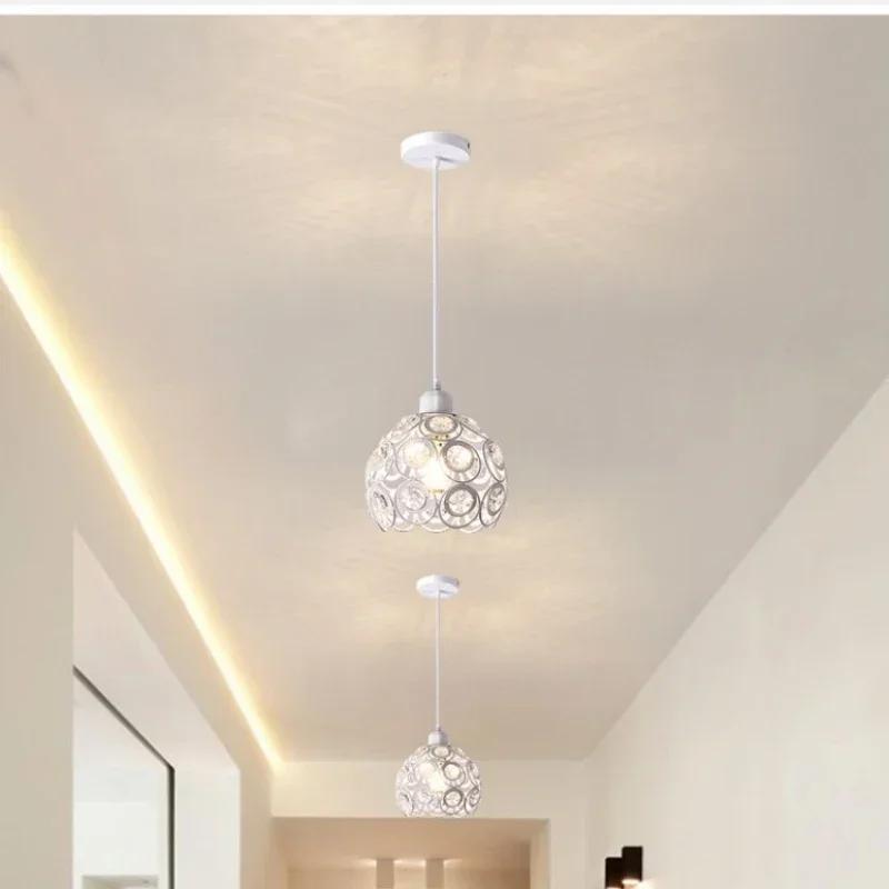 New American Exquisite Corridor Aisle Ceiling Lamp American Clothing Store Cashier Entrance Single Head Crystal Chandelier
