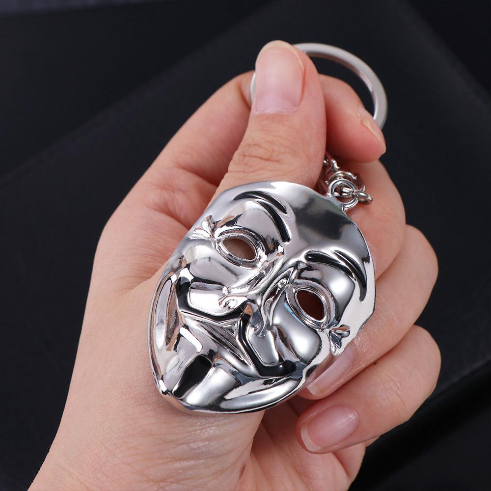 Маска Джокера Маска Брелок Аксессуар для ключей автомобиля Модный брелок с клоуном Женский