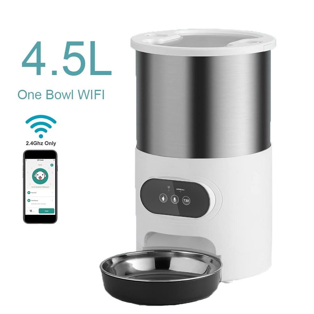 Умная автоматическая Wi-Fi кормушка для домашних животных кошек собак и кроликов диспенсер для корма большой вместимости миска из нержавеющей стали