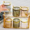 European Style Seasoning Storage Jar Transparent Spice Container Food Storage Organizer  Chili