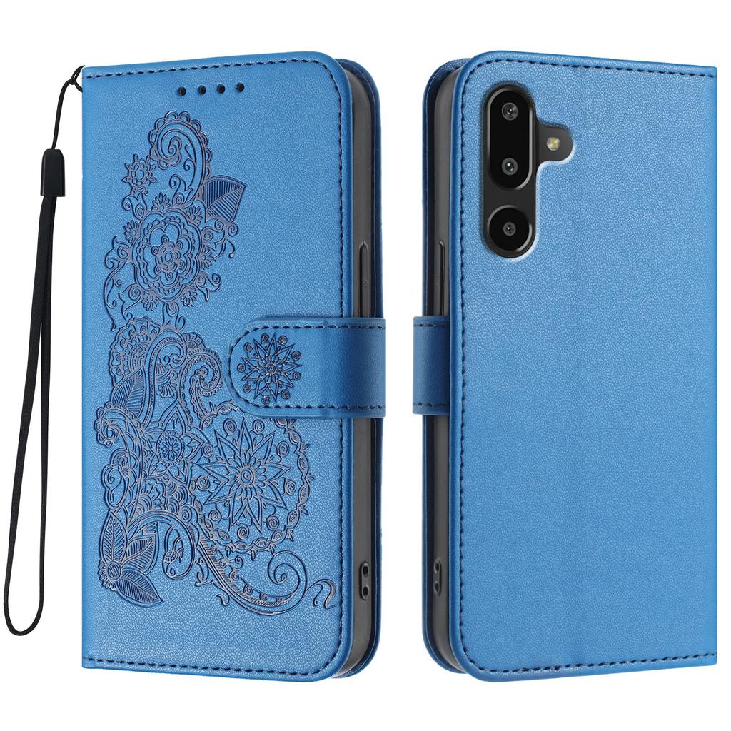 For Samsung Galaxy M16 5G/Galaxy F16 5G Phone Cases Mandala Flower Leather Wallet Mobile Cover with Strap