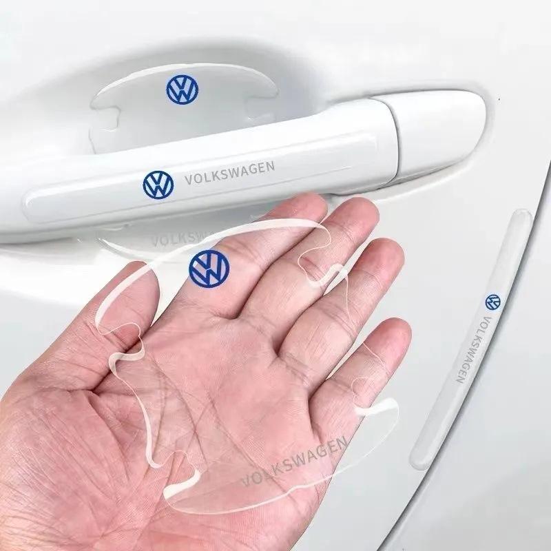 2026 Горячие Для VW VOLKSWAGEN Новый Автомобиль Защитные Наклейки на Ручку Дверной Чаши Прозрачная Антицарапийная Пленка Для VW Volkswagen Golf Polo