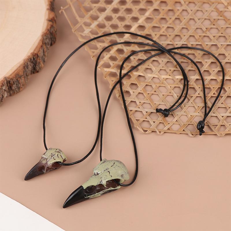 3D Готический Кулон Череп Ворона Реплика из смолы Ворон Готический Подарок Хэллоуин Кулон Череп Ворона Ювелирные изделия