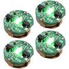 TOREJAX Magnetic Switch LED Set of Button Cell Battery Lighting Parts for Plastic Model Building Light, 4, Operated, (Green)