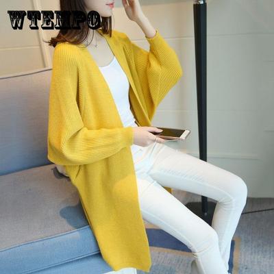 Корейский кардиган женский желтый зеленый розовый хаки кофе черный кардиган осень зима вязаный длинный кардиган с карманом