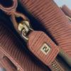 FENDI vintage FF logo Tote Bag Shoulder Bag Hand Bag Leather Brown