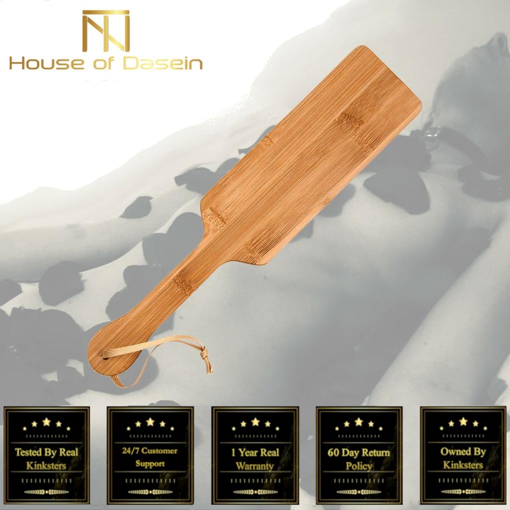 Big 35.7Cm Natural Bamboo Wood Paddle Spanking Impact Play Fetish Paddles