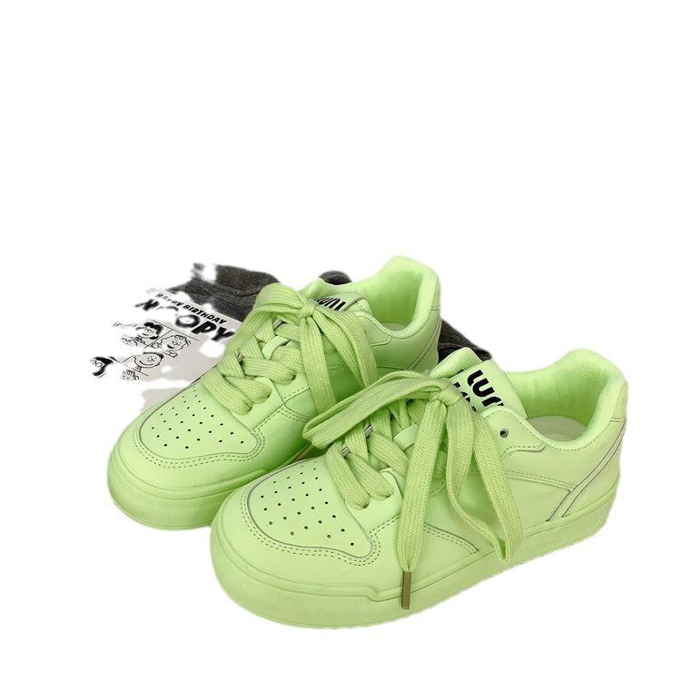 Дофаминовые нишевые туфли-хлеб женские на платформе новые летние универсальные женские туфли повседневные туфли для скейтборда