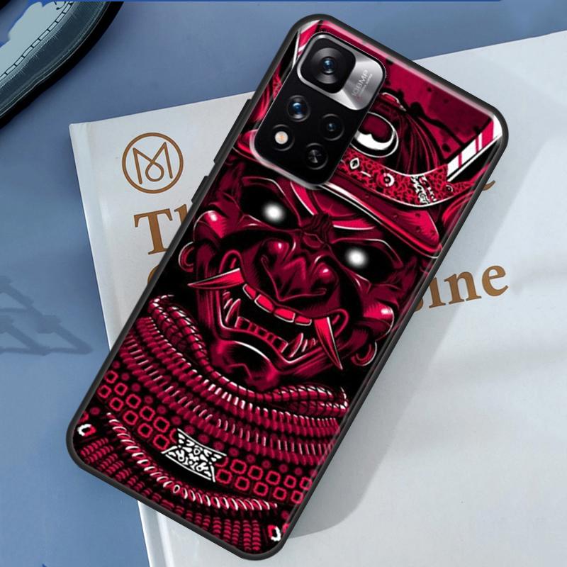 Чехол-маска самурая-демона для Xiaomi Redmi 13C 10C 12C 14C Redmi Note 14 13 Pro 12 11 9 10 9S 10S 11S 12S