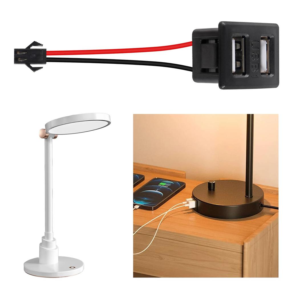 Двухслотовое USB гнездо Type-C гнездо A гнездо USB лампа защелка зарядное гнездо гнездо питания с проволочным разъемом