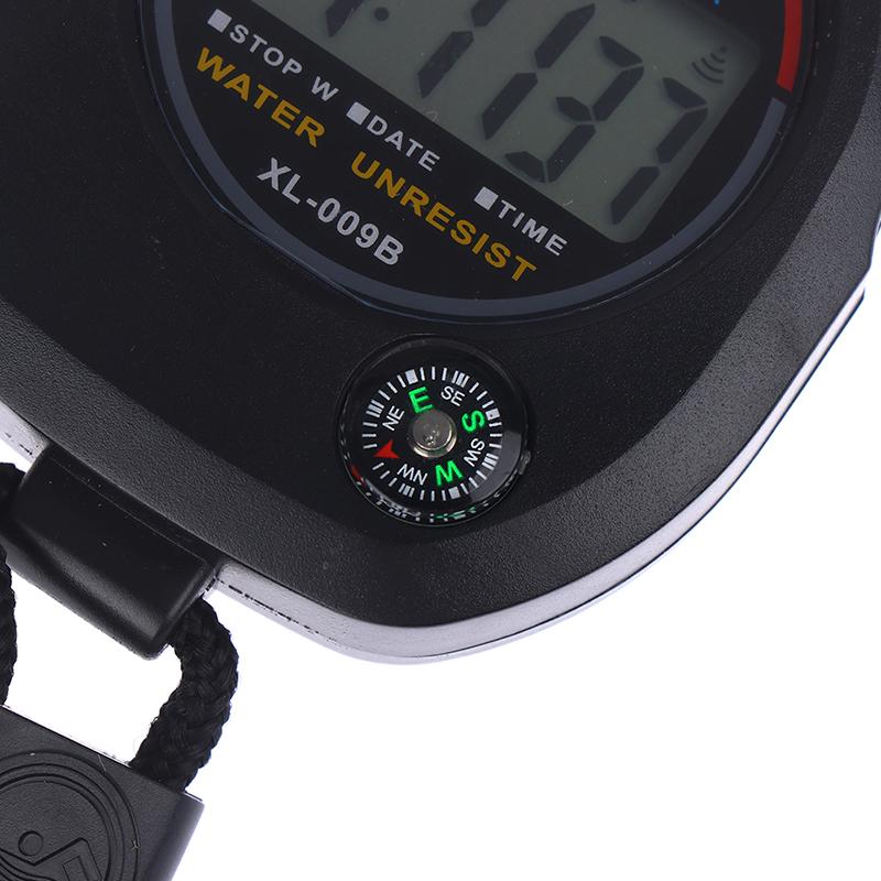 Waterproof Digital Lcd Chronograph Timer Counter Stopwatch Alarm With Strap