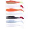 6pcs/Lot Soft Lures 8cm 5g T Tail Jigging Fishing Lures Wobblers Tackle Colorful Bass Pike Aritificial Silicone Swimbait