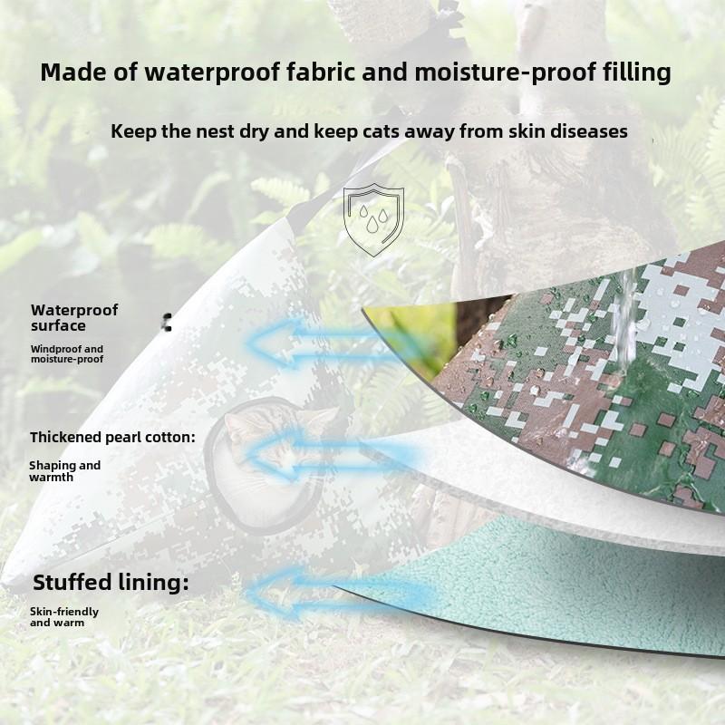 New Stray Cat Nest Outdoor Cat Nest Waterproof Rain and Snow Winter Warm Cat House Outdoor Wild Cat House Cat Dog Tent