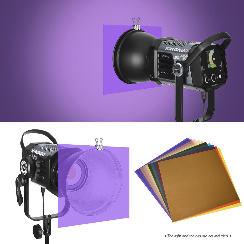 Andoer 11 Colors/set Transparent Gel Lighting Filter 30 * 30cm/ 12 * 12in Coloured Overlays Tinted
