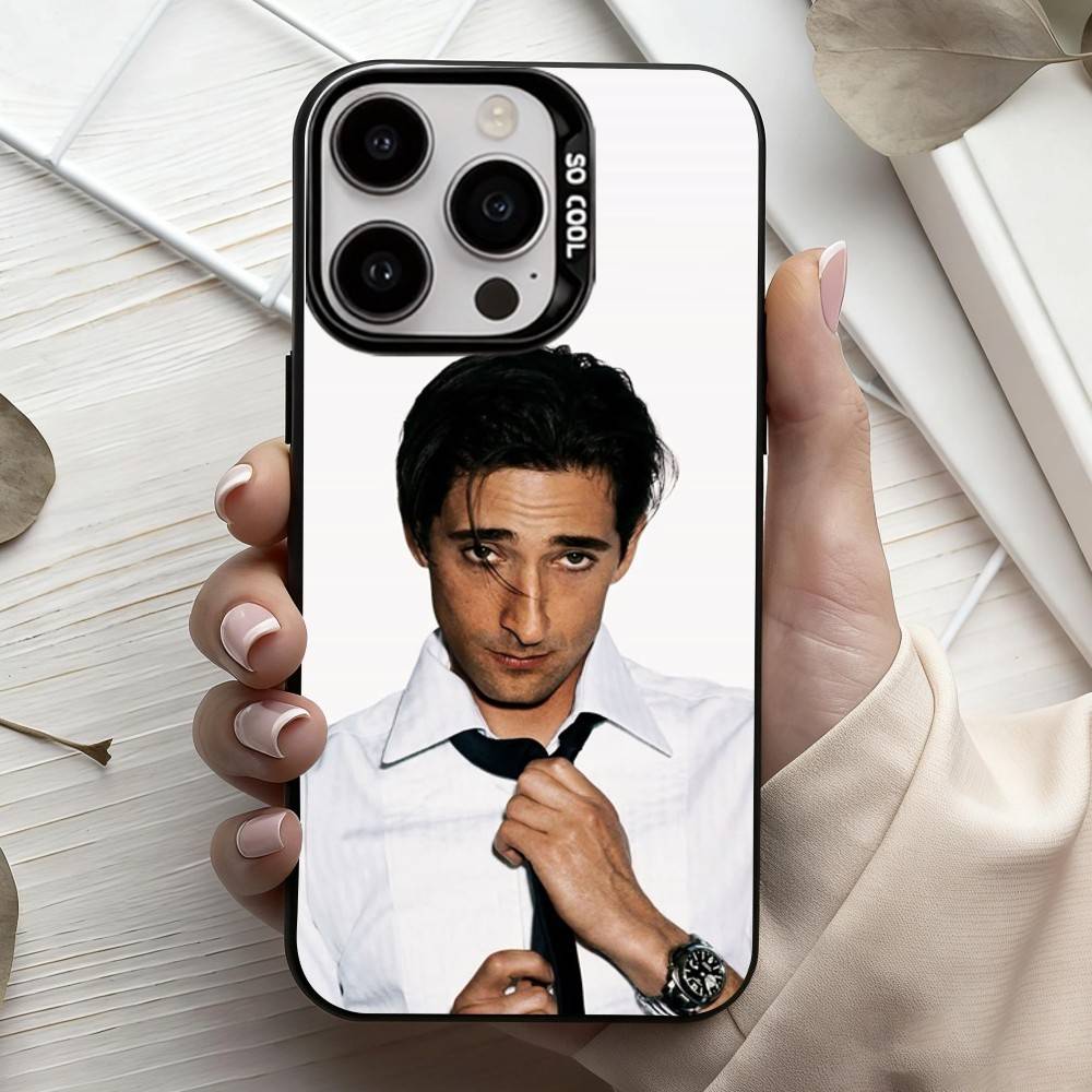 КРУТОЙ Чехол для телефона с изображением актера A-Adrien B-Brody для iPhone17,16,15,14,13,12,11 Plus,Pro Max Черный Конфетный серебристый чехол для телефона