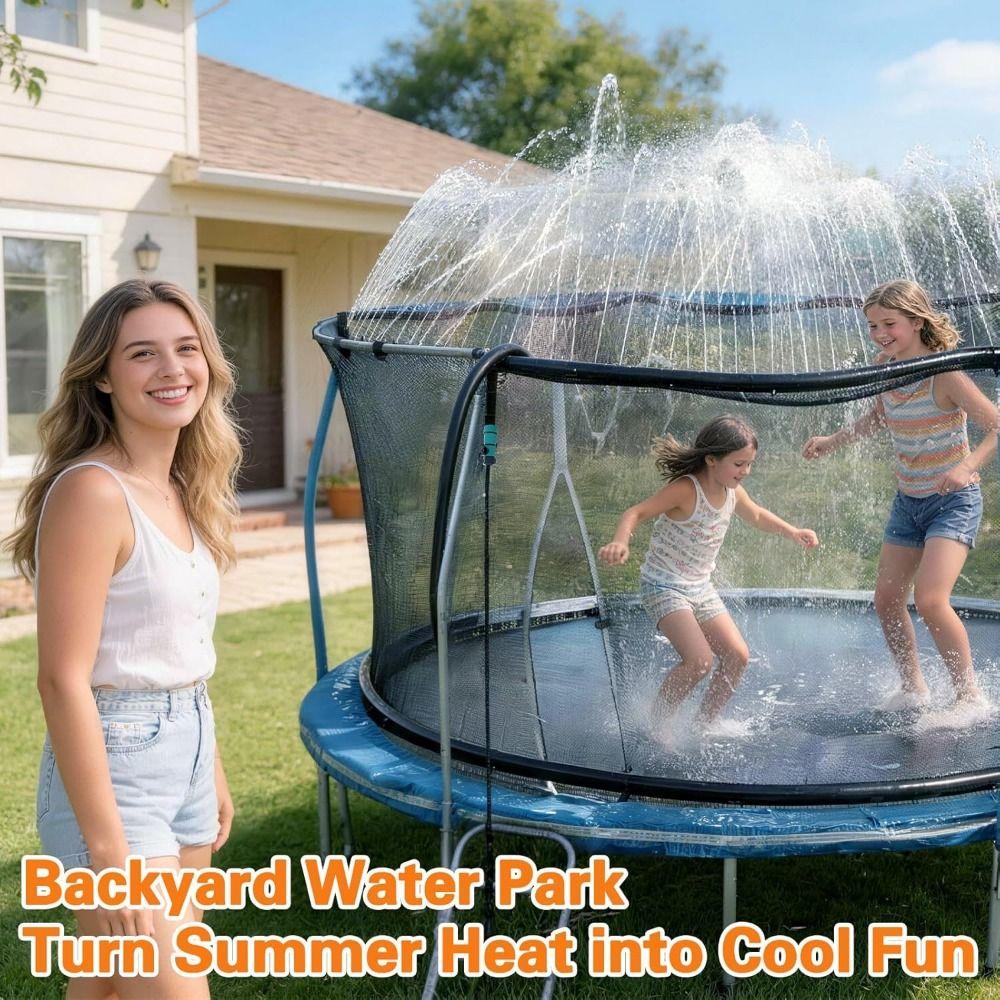 8/10/12/15m Trampoline Sprinkler Flexible Hose Water Ring Water Toy Soaker Hose Greenhouse