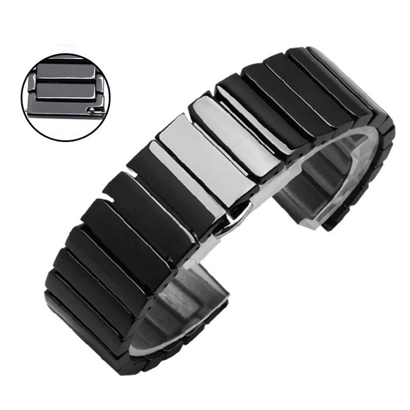 Керамический ремешок для часов 16 мм, браслет, ремешок для часов 20 мм, 22 мм для huawei samsung, быстросъемный ремешок для наручных часов, ремешок для часов 18 мм