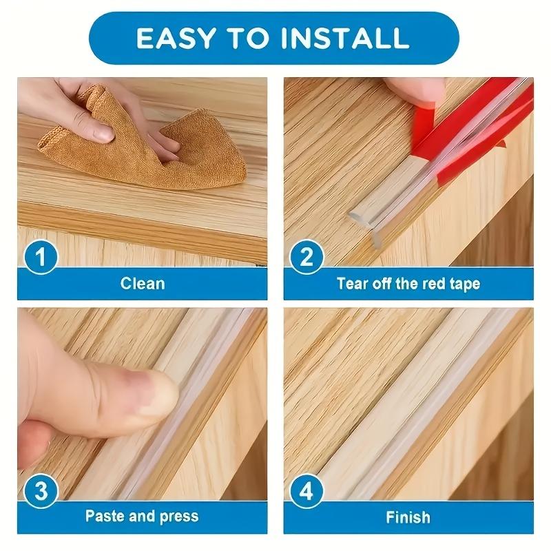 100см-500см Защитная кромка для мебели Бытовая противоударная полоса Прозрачная L-образная противоударная полоса Защита углов и кромок