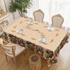 1 Piece, Charming Scarecrow With Autumn Harvest Tablecloth, Rustic Grid And Farmhouse Atmosphere, Pumpkin, Sunflower