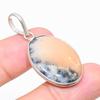 Dendrite Opal Gemstone 925 Sterling Silver Jewelry Pendant 1.77" c3H03