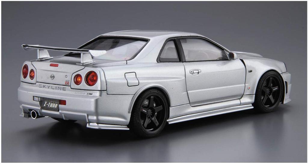 Aoshima Bunka Kyozaisha The Model Car Series Nismo BNR34 Skyline 2004 Пластиковая модель 1/24 No.34 GT-R Z-tune