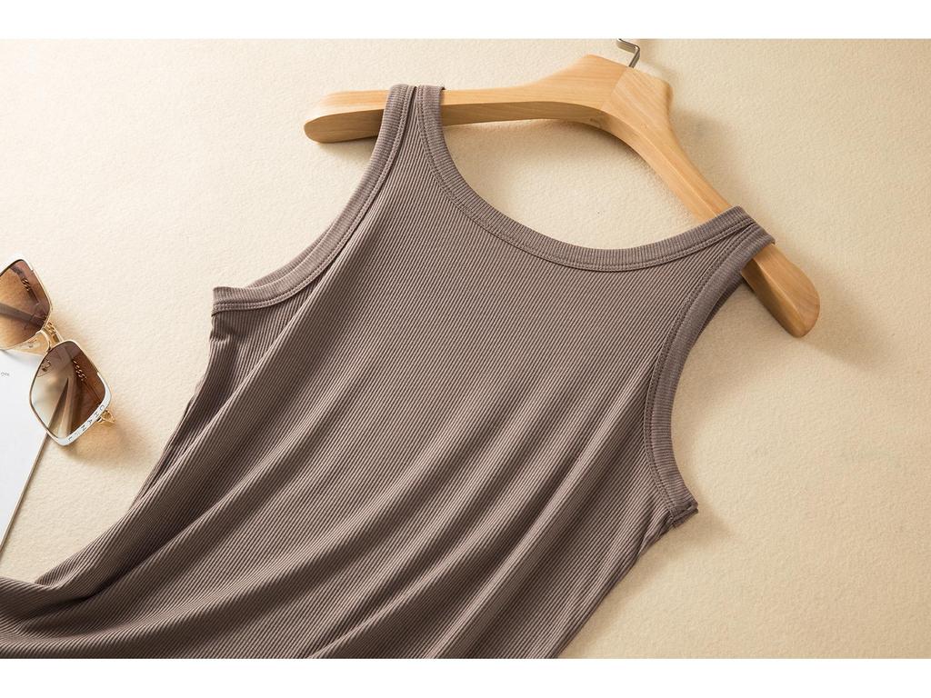 Women's Racerback Cotton Camisole - Sleeveless, Anti-Exposure, Summer Base Layer Top