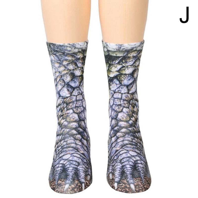 Носки унисекс для взрослых и детей с 3D принтом животных, копыта, лапы, носки, новинка, носки для экипажа, чулки средней длины