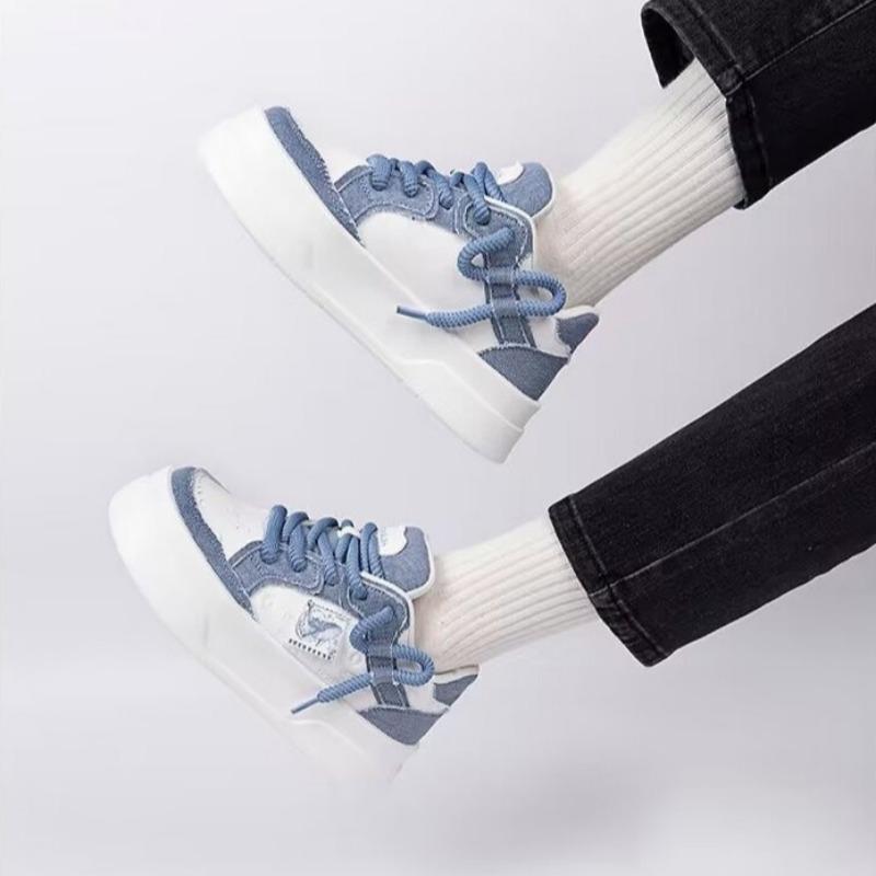 Women Pink Platform Skateboard Shoes Fashion Lace-up Comfortable Vulcanized Shoes Women Casual Sneakers Pu Leather Jogging Shoes