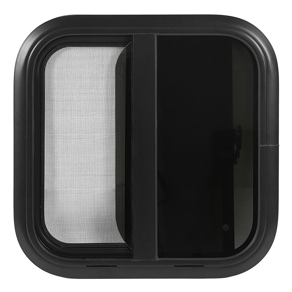 L500 H500mm RV Sliding Window Tempered Glass Anti UV Movable Insect Net Aluminum Alloy Frame for Trailer Marine Camper