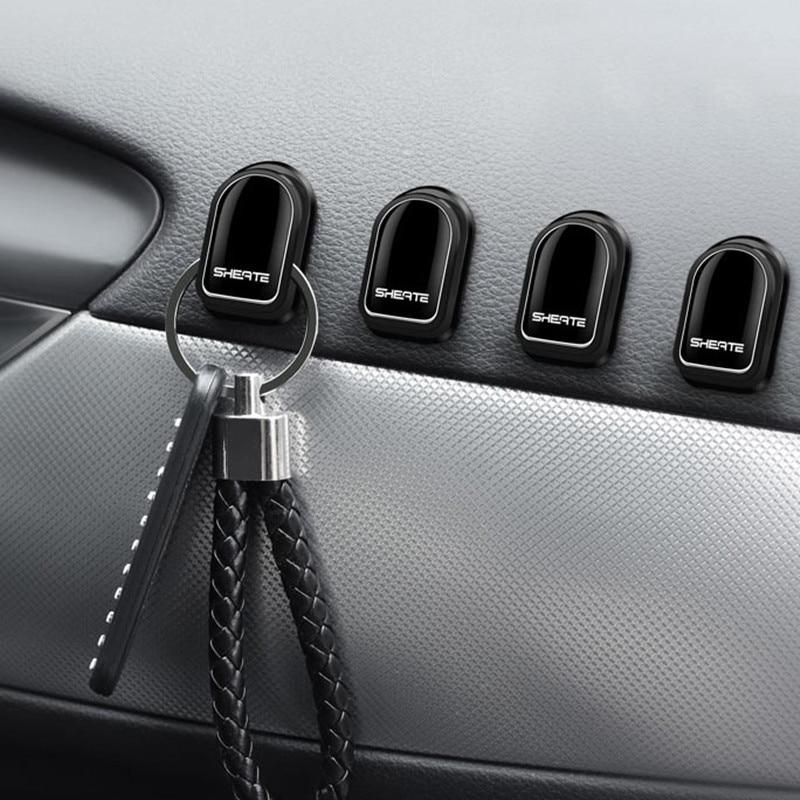 4 шт., креативный автомобильный маленький крючок, аксессуары для интерьера автомобиля, удобный крючок типа пасты