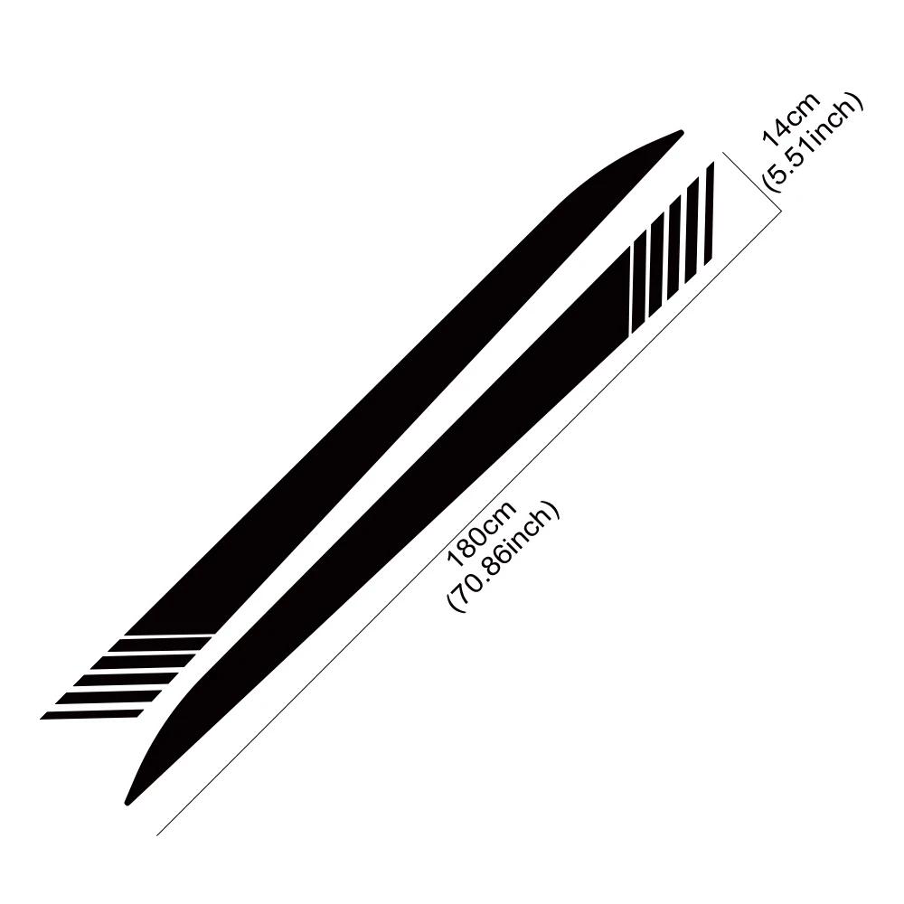 2PCS Car Side Body Skirt Stickers For Ford Focus RS ST MK2 MK3 MK4 Vinyl Decals Auto Body Tuning Decoration Stickers Accessories