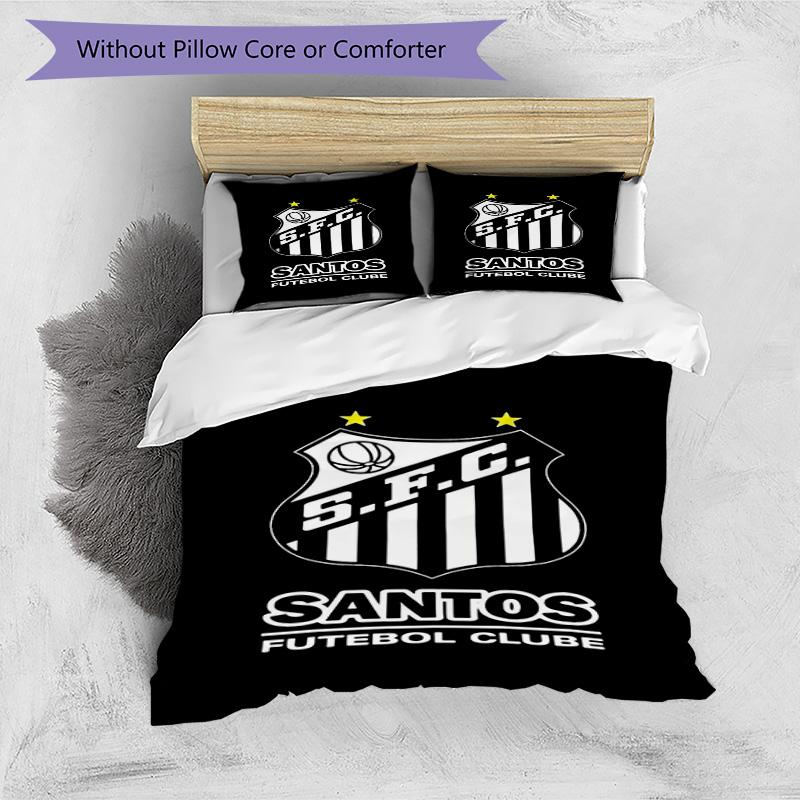 Powerful Football Crest Design Printed Pattern Duvet Cover Set – includes 1 duvet cover and 2 matching pillowcases Bedroom decor Christmas gifts