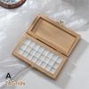 24/36/42/48 Grids Portable Bamboo Wood Square Nail Polish Palette Case Nail Art Painting Storage Box Empty Diy Nail Polish Glue