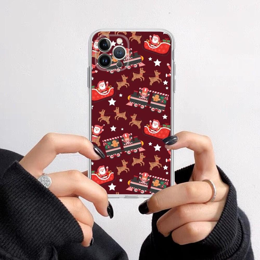 Merry Chrismas Phone Case for iPhone 16 15 8 7 6 6S Plus X SE XR XS 14 11 12 13 Mini Pro Max Mobile Case