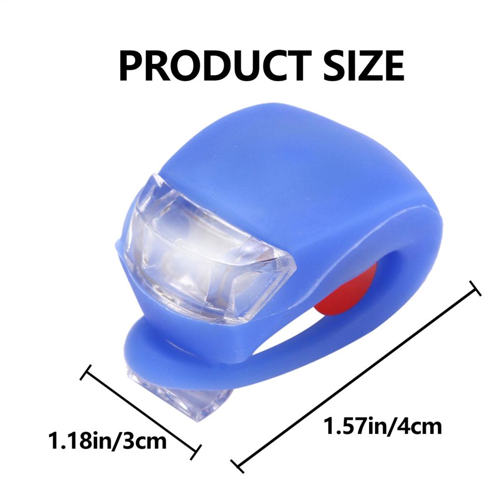 1pcs LED Silicone Bicycle Front Rear Light Set 3 Modes Waterproof MTBMountain Road Bike Cycling Headlight Tail Warning Lamp