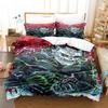 Постельное белье Kaiju No 8 Односпальный Полуторный Двуспальный Кингсайз Комплект постельного белья Взрослый Мальчики Спальня Комплекты пододеяльников 3D-принт Аниме