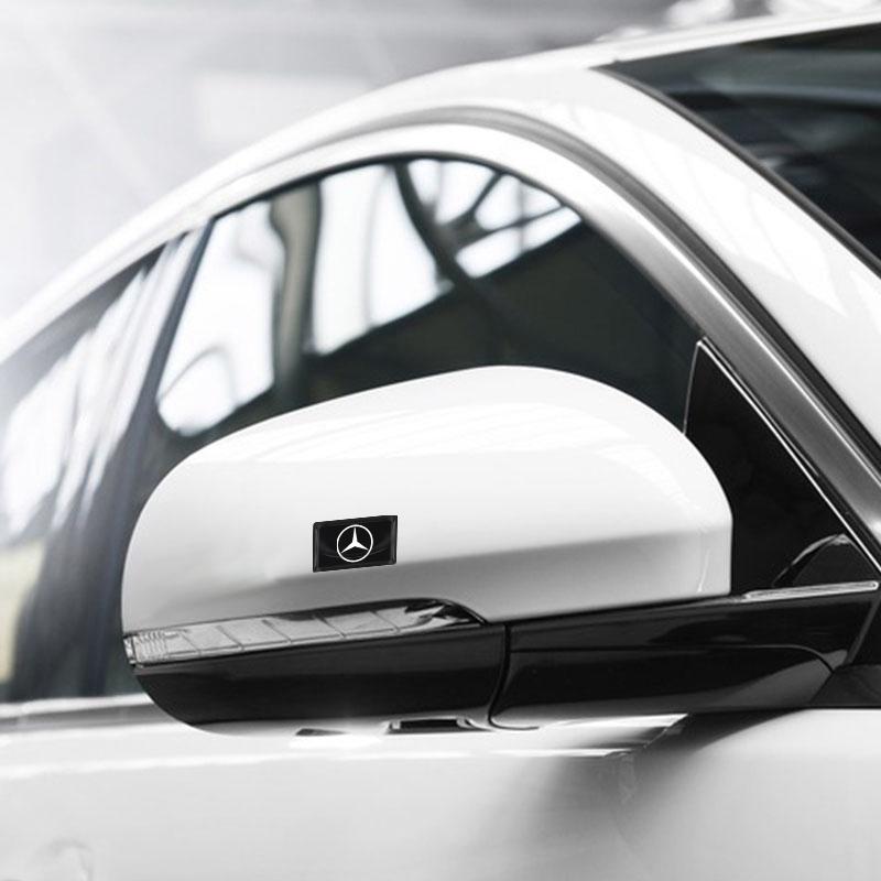 2/5/10Pcs 2025 Fashion New Car Logo Emblem 3D Stickers Carbon Fiber Steering Wheel For Mercedes Benz B R G Class GLK GLA C200 E200 C200L S400