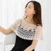Hollow Out Lace Shawl Poncho Elegant Lace Neckline Shirt Cover Lace Cover Up Tops  Daily