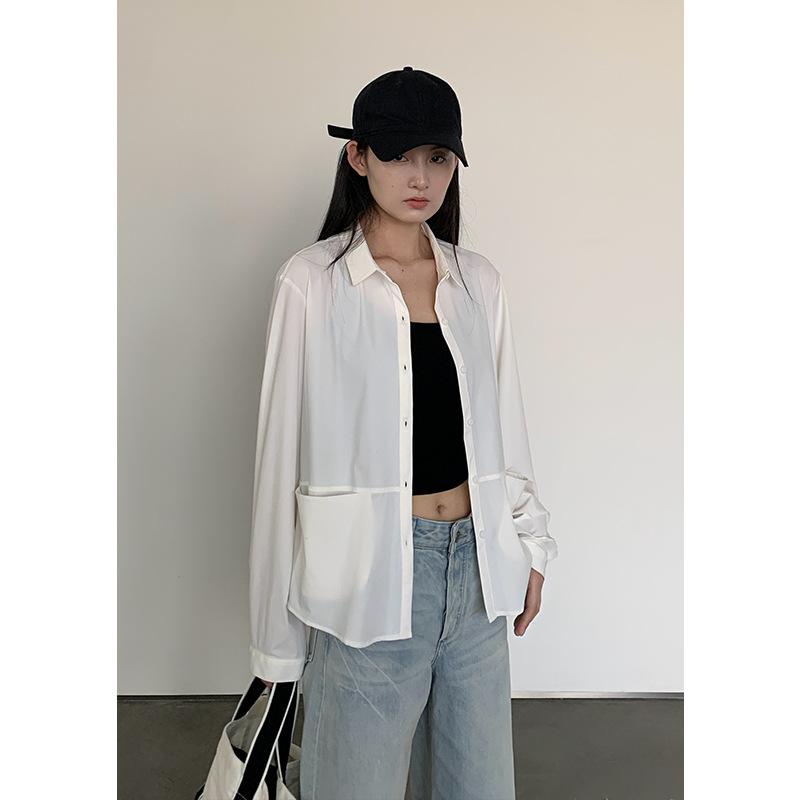 Nan Tao sunscreen shirt women's loose UV protection summer thin ice silk sunscreen new anti-wrinkle shirt