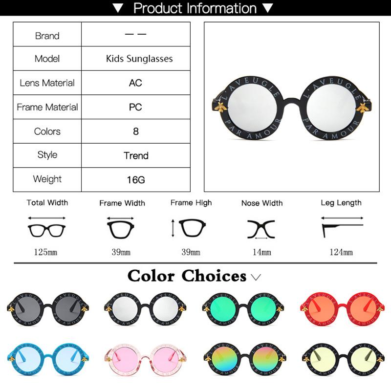 Винтажные популярные детские высококачественные детские горячая распродажа круглые солнцезащитные очки в стиле стимпанк очки Bee Oculos для мальчиков роскошные солнцезащитные очки для девочек уникальные