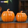 Simulated Pumpkin Tea Jar Ceramic Candy Jar Everything Goes Smoothly Wedding Seal Happy Candy Jar Home Decoration Ornament Gift