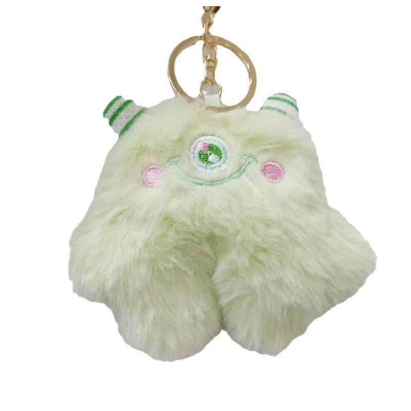 Adorable Plush Monster Keychain Soft Stuffed Animal Cute Decorative Doll For Bags