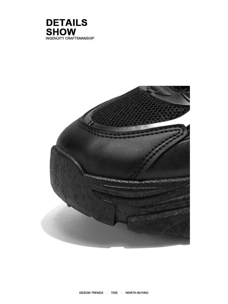 Весенние мужские дышащие белые сетчатые кроссовки - Модные повседневные кроссовки на толстой подошве для папы