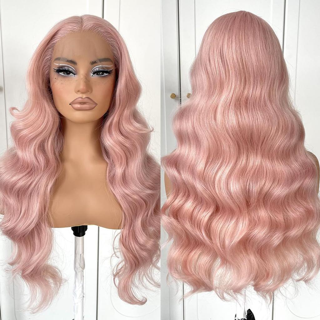 Front Lace Wig, Women's Medium Wave Long Curly Hair, Fluffy Natural Full Headgear