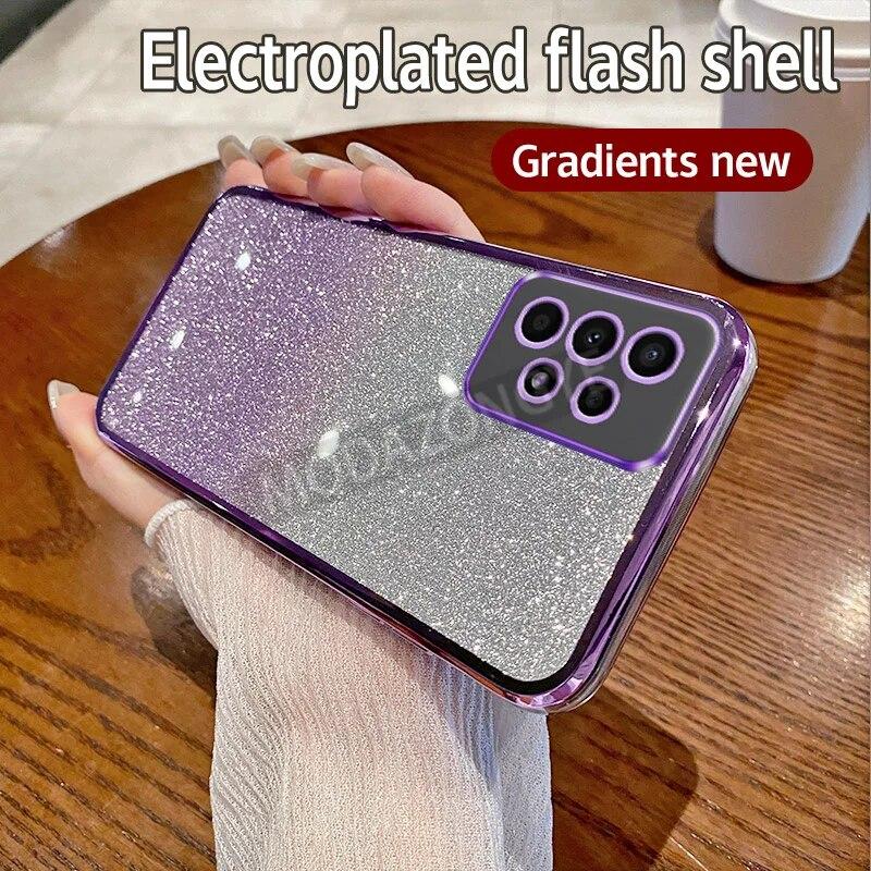 Для Samsung Galaxy A13 4G гальванический чехол Роскошный мягкий блестящий чехол из ТПУ SamsungGalaxy A13 чехол для телефона для девочек и женщин