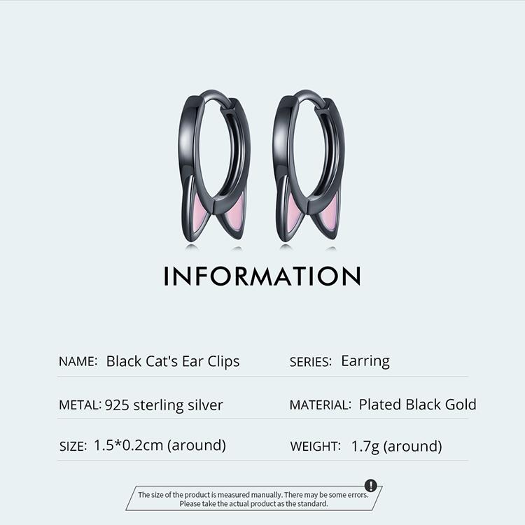 WOSTU Настоящее серебро 925 пробы, серьги-кольца с кошачьими ушками для женщин, милые розовые милые шпильки в виде лап домашних животных, клипсы для девочек, уникальные ювелирные изделия, подарок