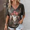 Vintage T Shirt For Women 3d Print Tees Top Fashion Pullover Aesthetic Female Clothing Summer Casual Oversized Tee