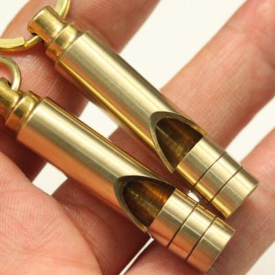 Латунный уличный свисток для выживания, оборудование для армейских вентиляторов, ретро свисток для рефери