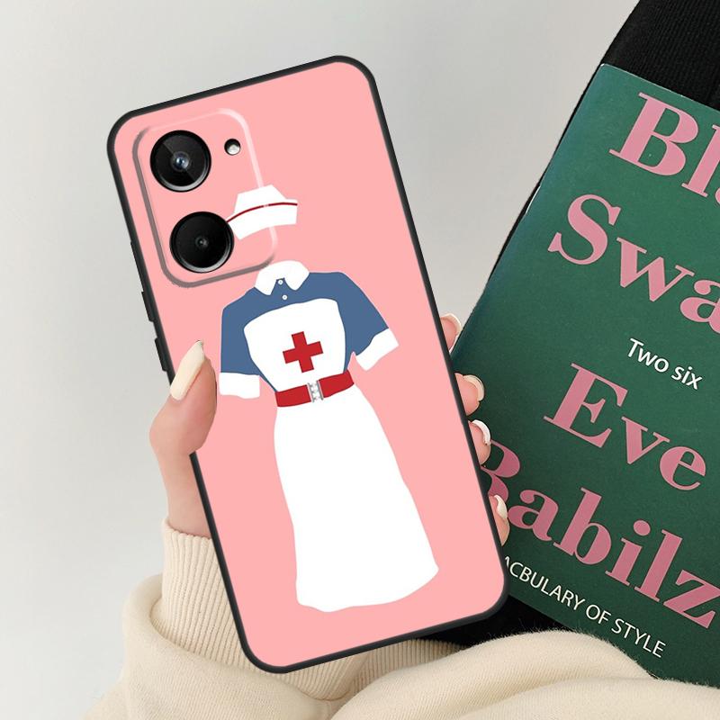 Медицинский чехол с изображением медсестры для Realme 12 9 10 11 Pro Plus GT5 C67 C55 C53 C51 C35 C33 C30 C25s C21Y C11 GT Neo 5