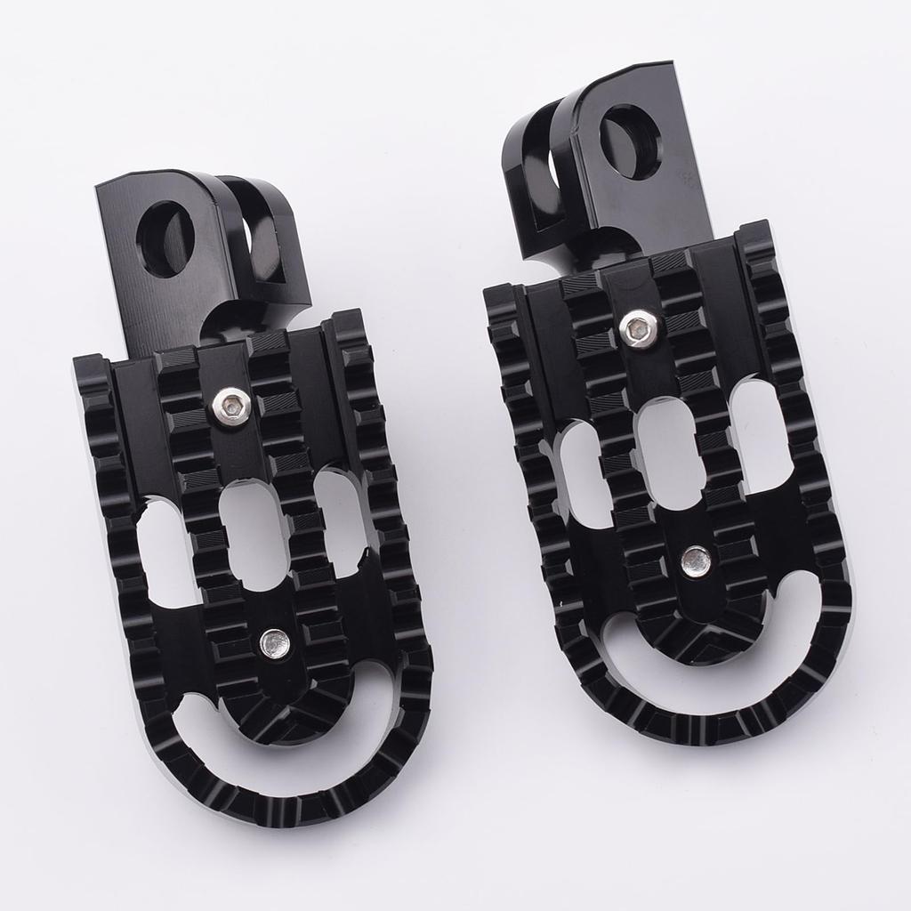 LEDISHUN Adjustable Step Bar Set for Kawasaki ELIMINATOR400 Eliminator/SE (24) (Black)